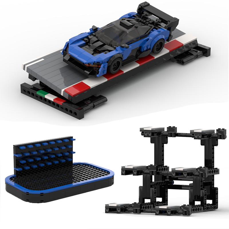 Victor Racket Jetspeed - DIY Technische MOC Snelheidsvoertuigen Sportwagenstandaard Snelheid
