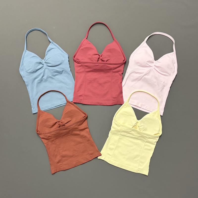 Aquatic Sports Bra - Gym Dames Sporttanktop Naadloze halter Spaghettibandjes